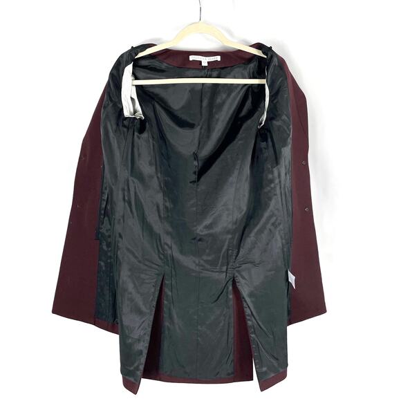 Veronica‎ Beard Uptown Dickey Burgundy Car Coat Wool Cashmere Blend RARE! Sz 0 - Picture 8 of 10